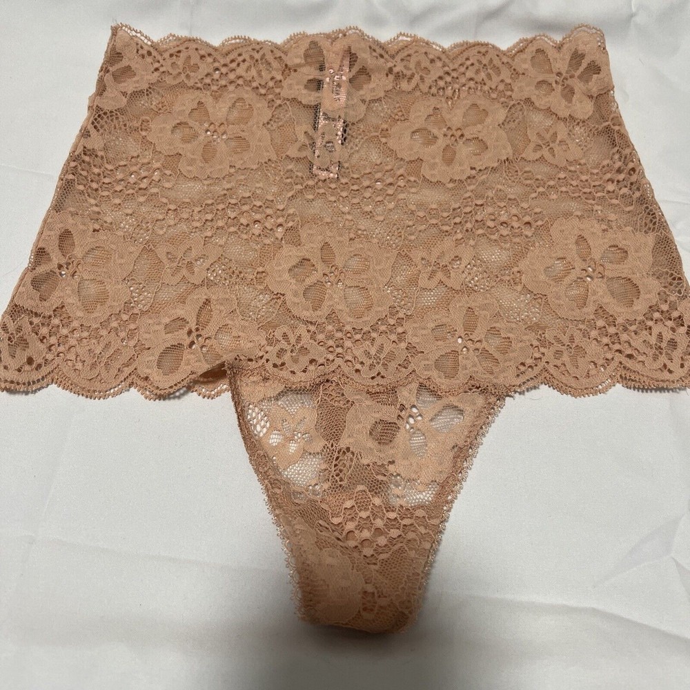 Victoria's Secret Nwt High Waist Floral‎ Lace Sexy Thong Panty XS